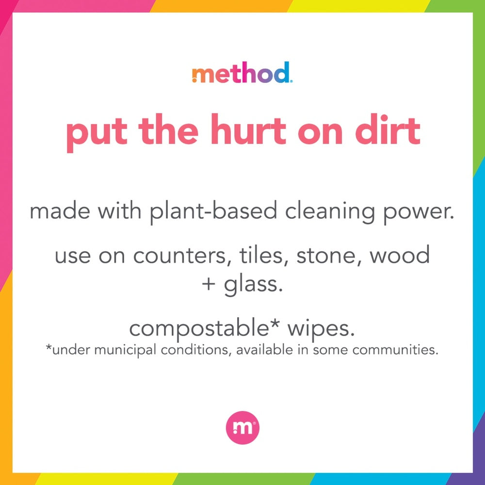 All-Purpose Cleaning Wipes Compostable Plant-Based Lime Sea Salt 70 Count Multi Surface Non-Porous Surfaces Cruelty-Free