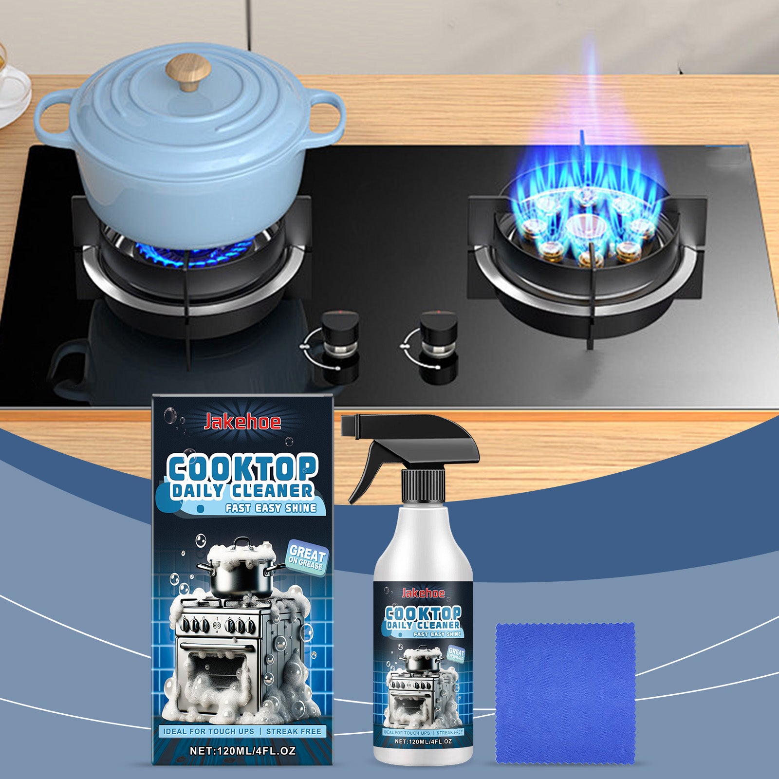 Stove Foam Cleaner Household Kitchen Stove Cleaning and Polishing Stains Grease Foam Cleaner