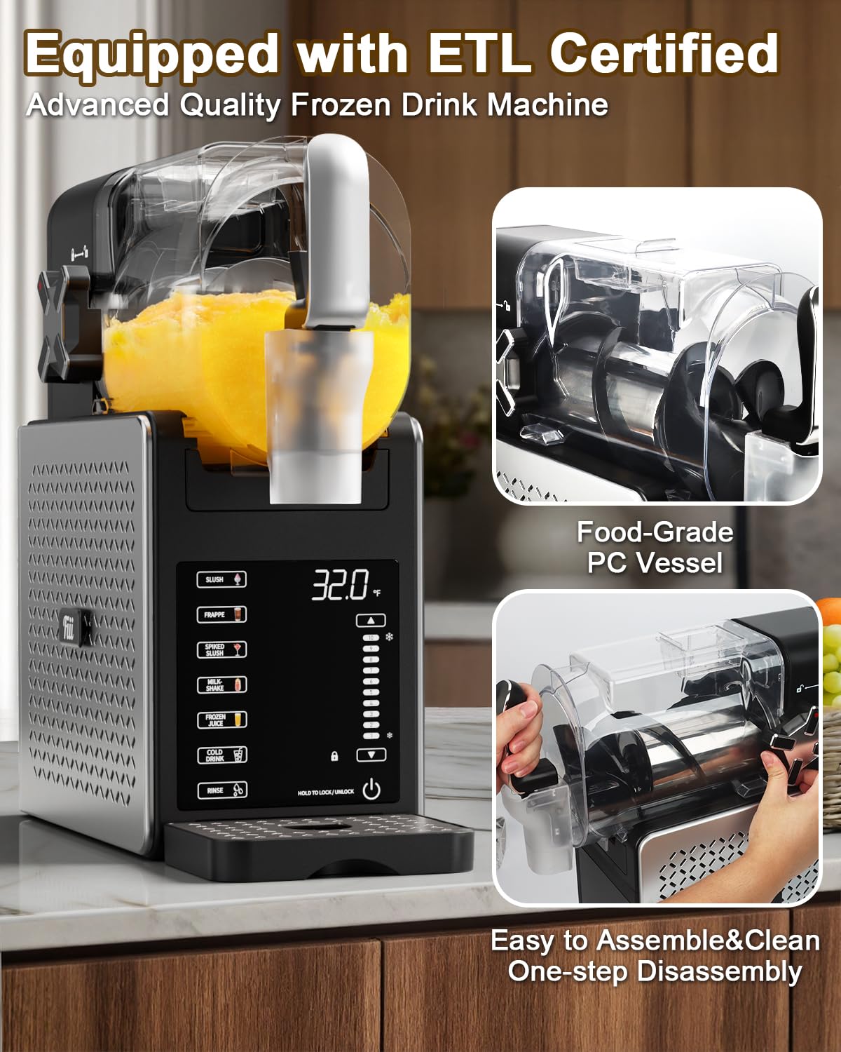 Fiii Slushie Machine 92 oz, Slushy Machine for Home,