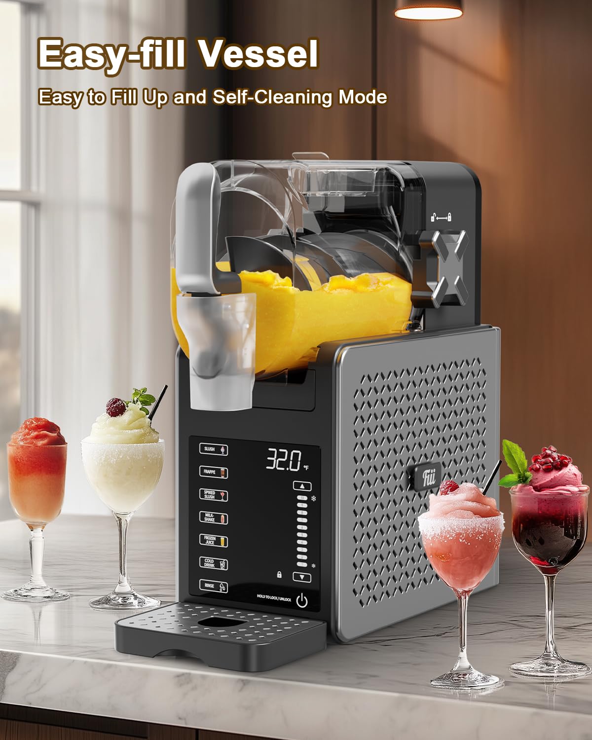 Fiii Slushie Machine 92 oz, Slushy Machine for Home,
