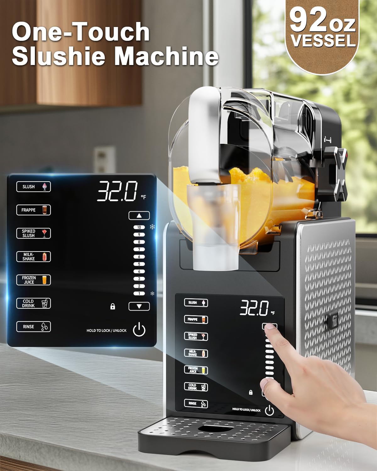 Fiii Slushie Machine 92 oz, Slushy Machine for Home,