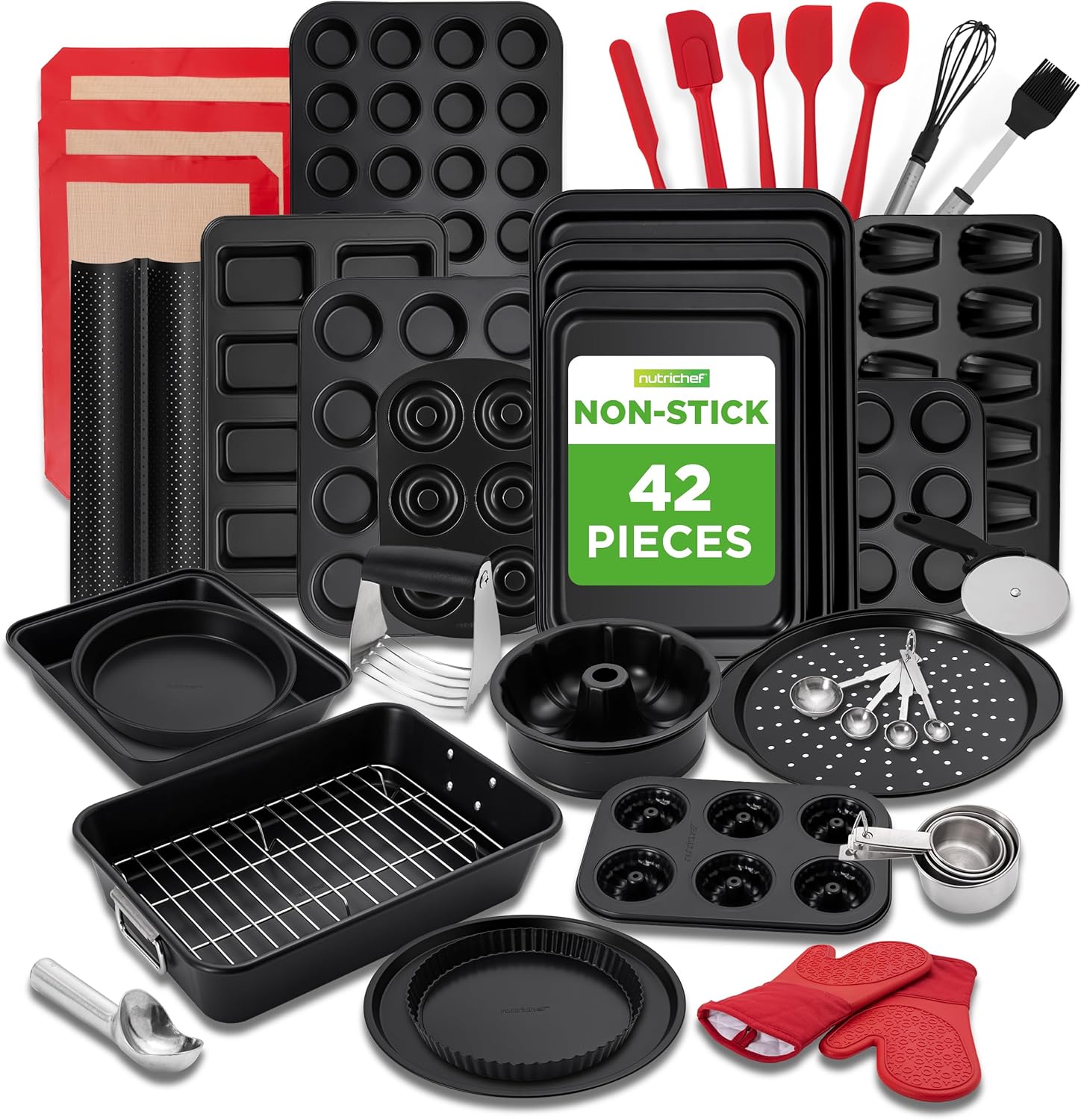 NutriChef 42-Piece Ultimate Nonstick Bakeware Set